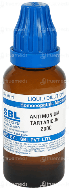 Sbl Antimonium Tartaricum 200c Dilution 30ml
