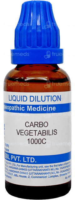Sbl Carbo Vegetabilis 1000 C Dilution 30 ML Sbl Carbo Vegetabilis 1000 C Dilution 30 ML