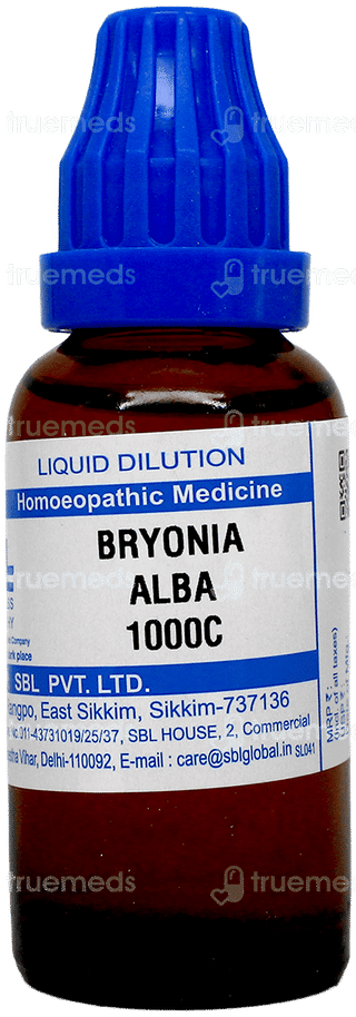 Sbl Bryonia Alba 1000C Dilution 30Ml
