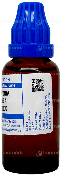 Sbl Bryonia Alba 1000C Dilution 30Ml