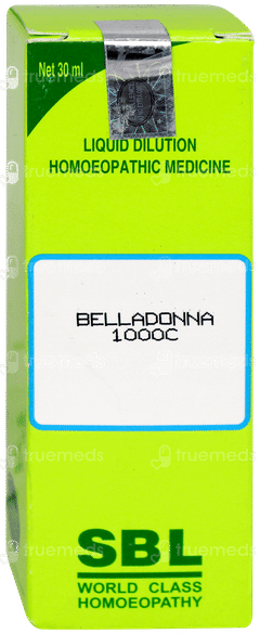 Sbl Belladonna 1000c Dilution 30ml