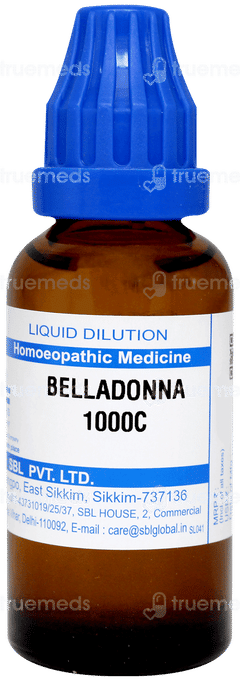 Sbl Belladonna 1000c Dilution 30ml