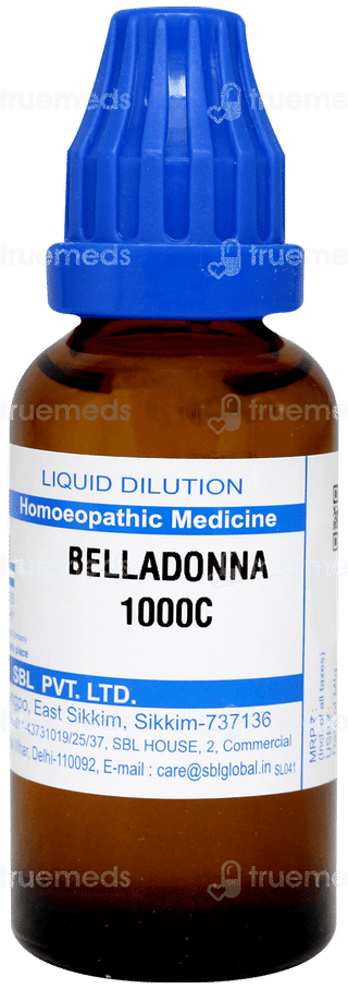 Sbl Belladonna 1000c Dilution 30ml