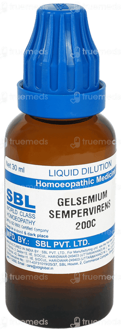 Sbl Gelsemium Sempervirens 200c Dilution 30ml