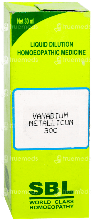 Sbl Vanadium Metallicum 30 C Dilution 30 ML