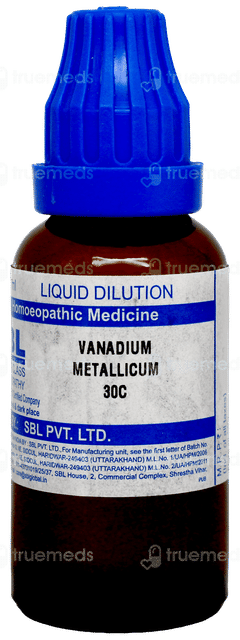 Sbl Vanadium Metallicum 30 C Dilution 30 ML