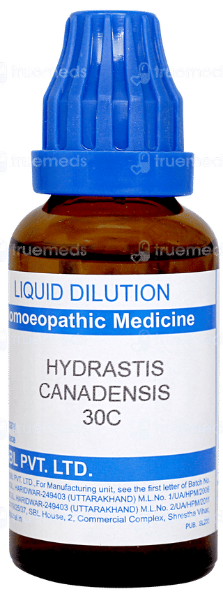 Sbl Hydrastis Canadensis 30c Dilution 30ml
