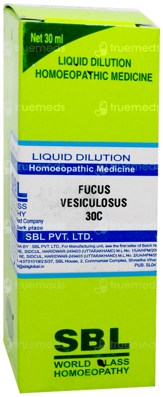 Sbl Fucus Vesiculosus 30c Dilution 30ml