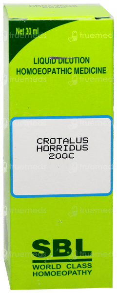Sbl Crotalus Horridus 200 C Dilution 30 ML