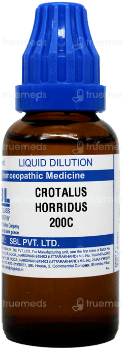 Sbl Crotalus Horridus 200 C Dilution 30 ML