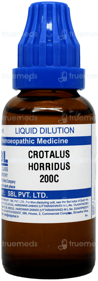 Sbl Crotalus Horridus 200 C Dilution 30 ML