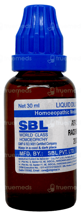 Sbl Aralia Racemosa 200c Dilution 30ml