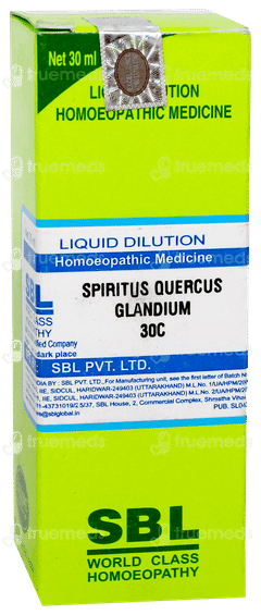 Sbl Spiritus Quercus Glandium 30c Dilution 30ml
