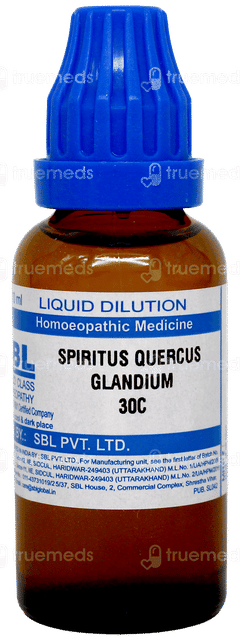 Sbl Spiritus Quercus Glandium 30c Dilution 30ml