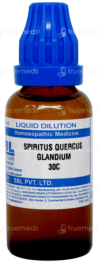 Sbl Spiritus Quercus Glandium 30c Dilution 30ml