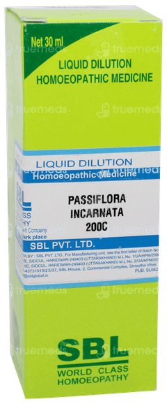 Sbl Passiflora Incarnata 200 C Dilution 30 ML Sbl Passiflora Incarnata 200 C Dilution 30 ML