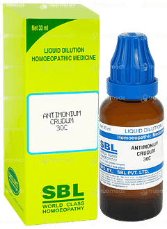 Sbl Antimonium Crudum 30c Dilution 30ml Sbl Antimonium Crudum 30c Dilution 30ml