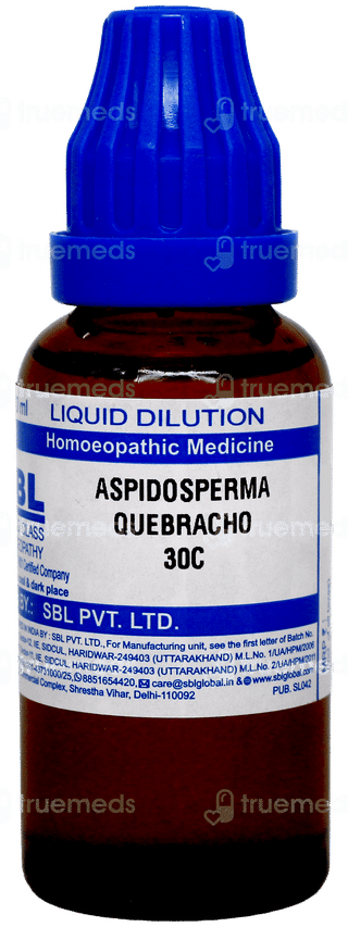 Sbl Aspidosperma Quebracho 30c Dilution 30ml