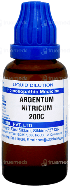 Sbl Argentum Nitricum 200c Dilution 30ml