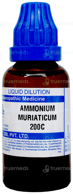 Sbl Ammonium Muriaticum 200C Dilution 30Ml