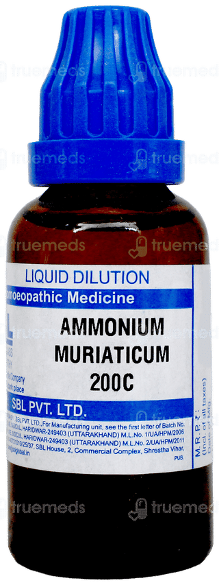 Sbl Ammonium Muriaticum 200C Dilution 30Ml