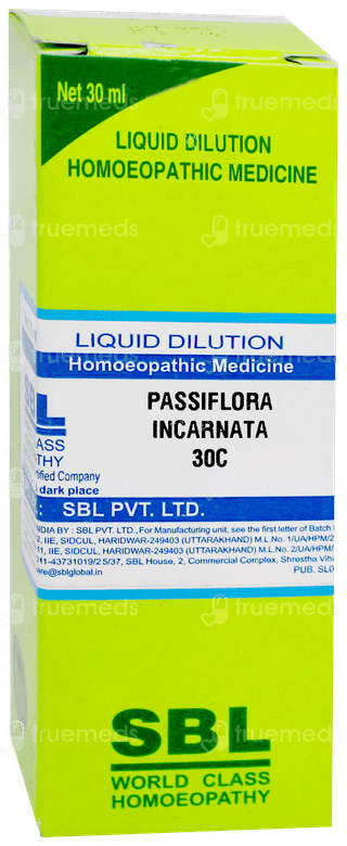 Sbl Passiflora Incarnata 30 C Dilution 30 ML