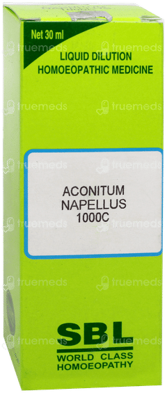 Sbl Aconitum Napellus 1000 C Dilution 30 ML