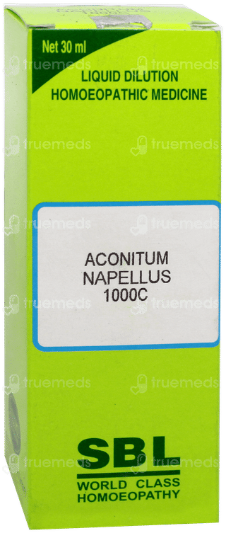 Sbl Aconitum Napellus 1000 C Dilution 30 ML