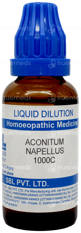 Sbl Aconitum Napellus 1000 C Dilution 30 ML