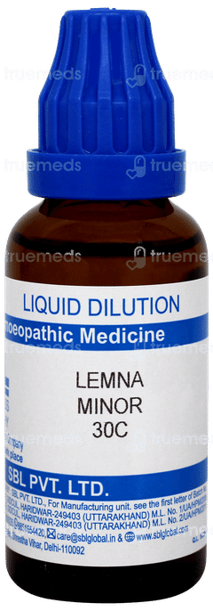 Sbl Lemna Minor 30c Dilution 30ml Sbl Lemna Minor 30c Dilution 30ml