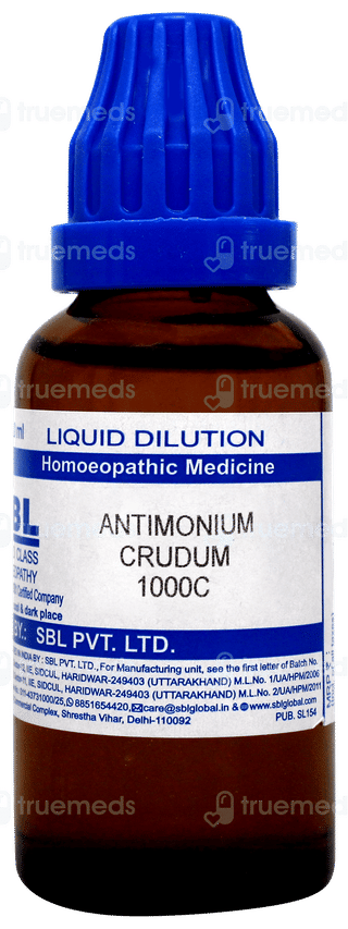 Sbl Antimonium Crudum 1000 C Dilution 30 ML