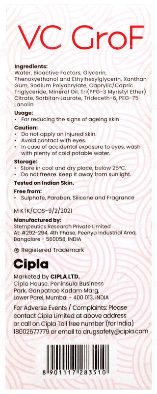 Vc Grof Cellglow Liquid 30gm