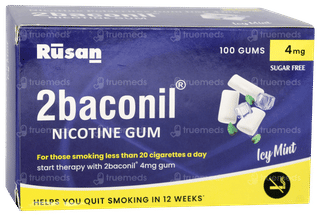 2baconil 4mg Icy Mint Sugar Free Nicotine Gums 10