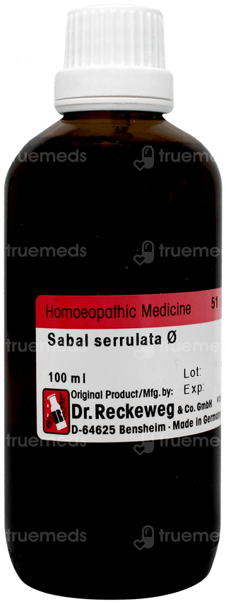 Dr Reckeweg Sabal Serrulata Q Mother Tincture 100ml