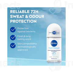 Nivea Natural Fresh Deodorant Roll On 50 ML