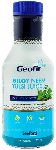 Geofit Giloy And Neem With Tulsi Juice 500 Ml Geofit Giloy And Neem With Tulsi Juice 500 Ml