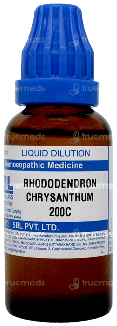 Sbl Rhododendron Chrysanthum 200c Dilution 30ml