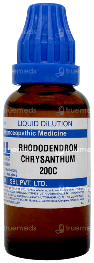 Sbl Rhododendron Chrysanthum 200c Dilution 30ml