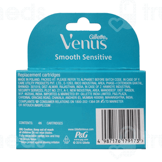Gillette Venus Smooth Catridge Pack Of 4