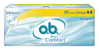 O B Silk Touch Pro Comfort Regular Tampons 20