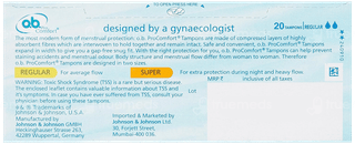 O B Silk Touch Pro Comfort Regular Tampons 20