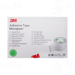 3m Micropore 1530-1 2.5cmx9.1m Hypoallergenic Surgical Tape Pack Of 12