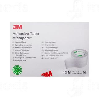 3m Micropore 1530-1 2.5cmx9.1m Hypoallergenic Surgical Tape Pack Of 12
