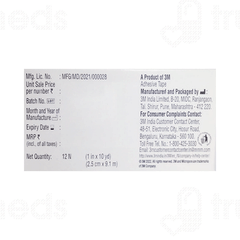 3m Micropore 1530-1 2.5cmx9.1m Hypoallergenic Surgical Tape Pack Of 12