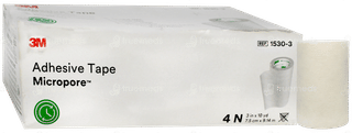 3M Micropore 1530-3 7.5Cmx9.14m Adhesive Tape Pack Of 4