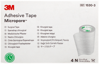 3M Micropore 1530-3 7.5Cmx9.14m Adhesive Tape Pack Of 4