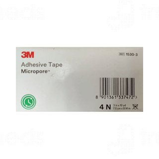 3m Micropore 1530-3 7.5cmx9.14m Adhesive Tape Pack Of 4