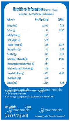 Muscleblaze Mb Fit 10g Cookies & Cream 35gm Pack Of 6 Protein Bars