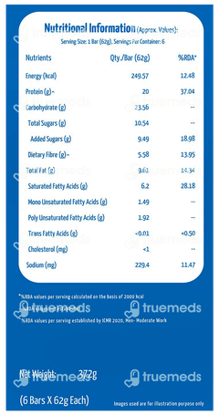 Muscleblaze Mb Fit 20g Cookies & Cream 62gm Pack Of 6 Protein Bars