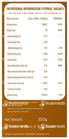 Muscleblaze Mb Fit 10g Choco Almond Flavour 50gm Pack Of 6 Protein Bars